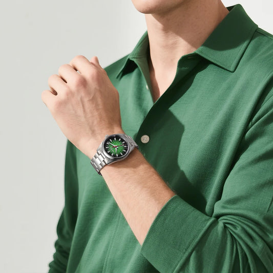 Orologio da uomo BERNY – Orologio al quarzo, vetro zaffiro, lancette luminescenti, impermeabile fino a 10 ATM, interamente in acciaio inossidabile – Stile elegante e casual, ideale per l’uso quotidiano o per le occasioni professionali