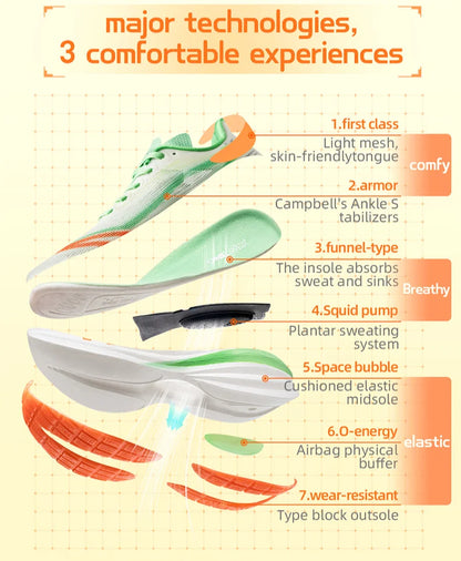 Zapatillas de running ONEMIX YUE SHUANG para hombre con amortiguación de aire, zapatillas deportivas para pareja, calzado deportivo para correr al aire libre y caminar para mujer