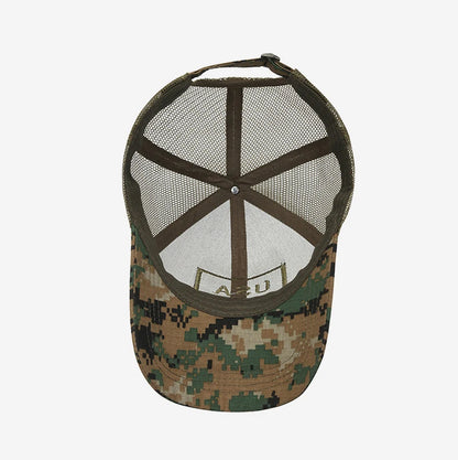 Spring And Summer New Mesh Breathable Personality Sticker Embroidery Women's Baseball Cap Mesh Hat Men's Outdoor Sunscreen Cap