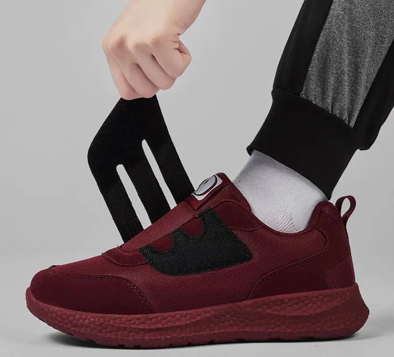 Design Diabetic Shoes Wide Walking Shoes with Adjustable Closure Slip-On Orthopedic Elderly Shoes Sneakers for Men Women