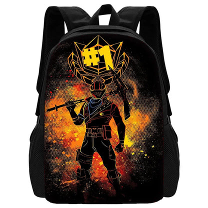 Trendiger FortniteS Kinderrucksack für Jungen und Mädchen, Schüler-Geburtstagsgeschenk, unisex, langlebiger Schul- und Campingrucksack