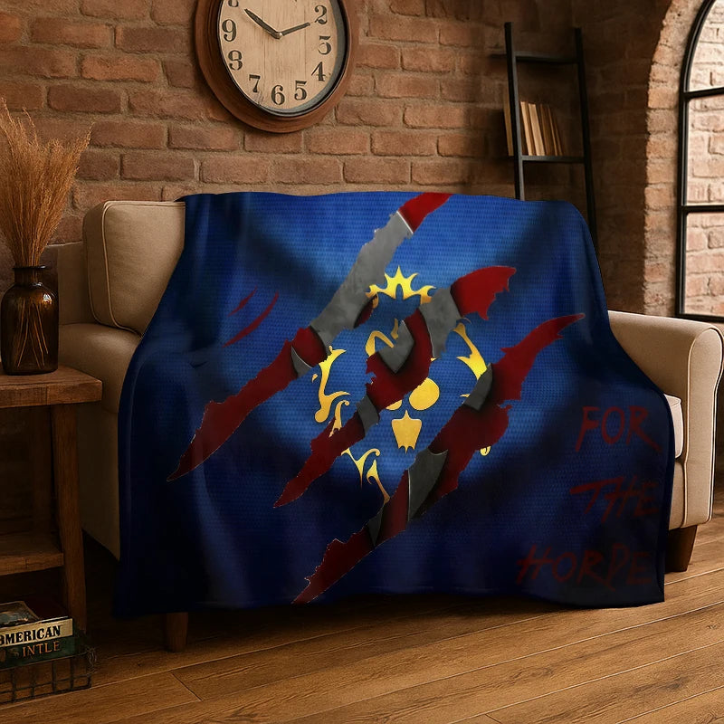 Demon Hunter Arthas World of Warcraft WOW Game Flannel Blanket Soft Warm Throw Blanket for Bedroom Living Room Bed Travel picnic