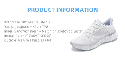 Zapatillas de running ONEMIX YUE SHUANG para hombre con amortiguación de aire, zapatillas deportivas para pareja, calzado deportivo para correr al aire libre y caminar para mujer