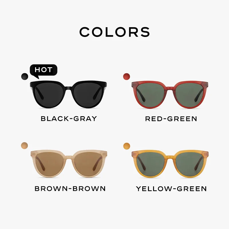 Óculos de sol de design da marca CAPONI para mulher, estilo retro, para raparigas, estilo coreano, polarizados, com proteção UV, modelo BH31031