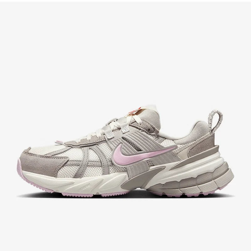 Nike's New Y2K Retro-Style Cushioning Soft-Elastic Comfortable Design Running Shoes for Men and Women V2K Run Lightweight Grip-Stable Support Commuter Dad Shoes Romantic Color Scheme Futuristic Design Versatile Casual Sneaker