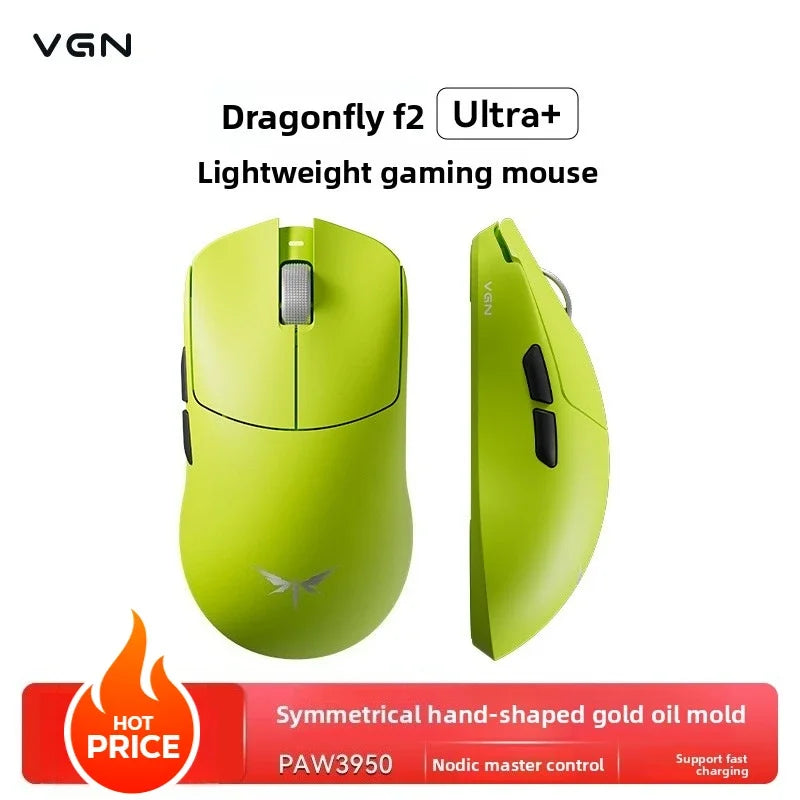 VGN Dragonfly F2 ProMax/Ultra Esports Gaming Mouse 42000DPI 0.125ms For Csgo Latency Wired/Wireless Dual 8K 3-mode PAW3395/3950