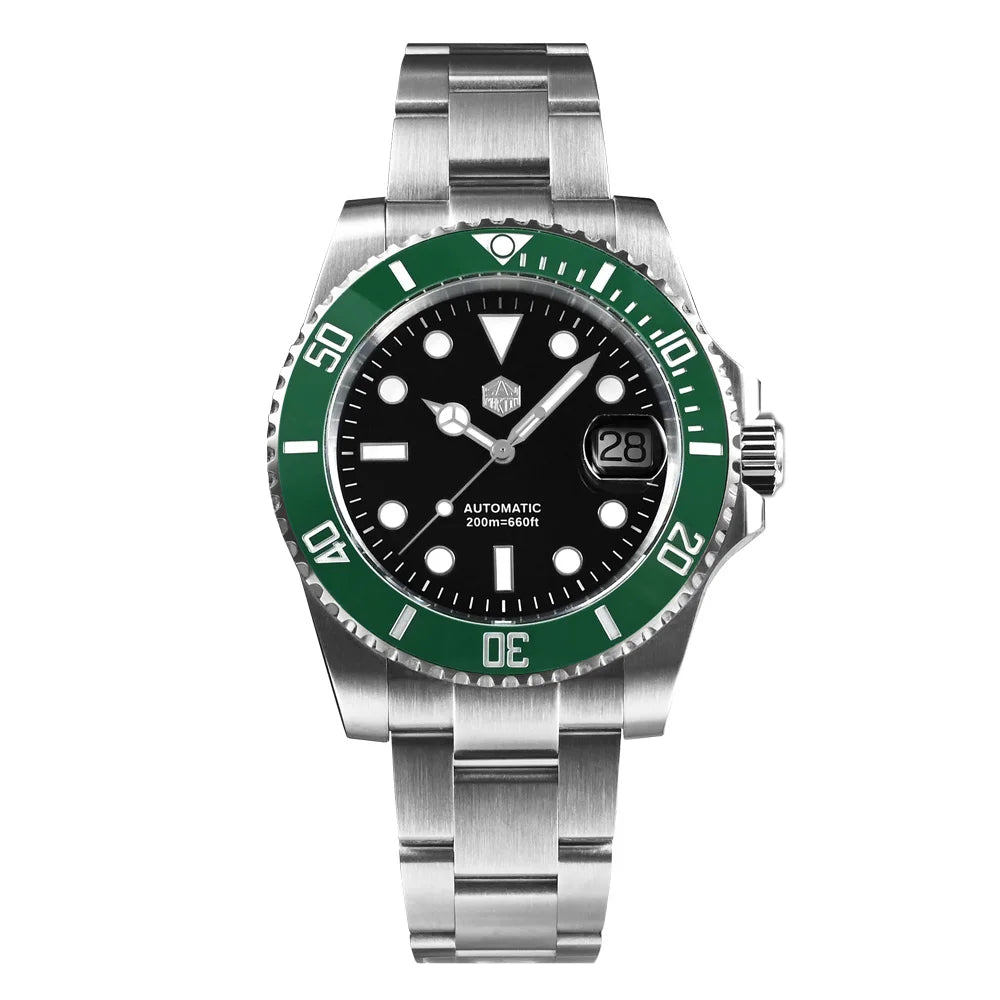 San Martin Upgraded Version 40mm Water Ghost Diver Watch Men's Luxury Automatic Mechanical Watches Sapphire Waterproof 200m SN0017