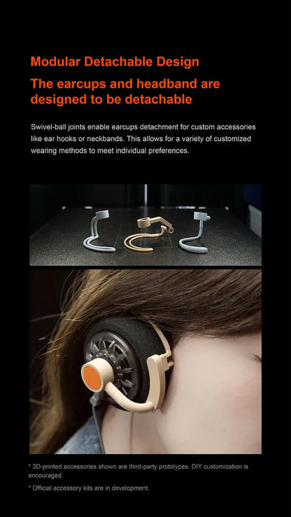 MOONDROP OLD FASHIONED On-Ear Headphone 40mm large dynamic driver 0.78-2pin 3.5mm Plug