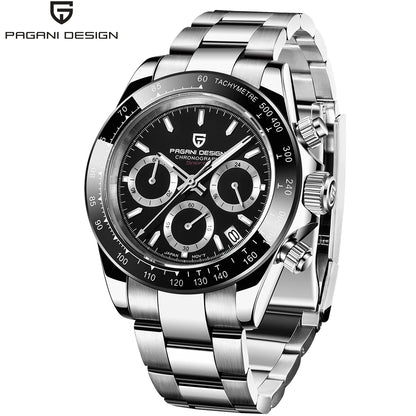 Orologio cronografo da uomo PAGANI DESIGN – Orologio da polso al quarzo di lusso, luminescente e impermeabile.
