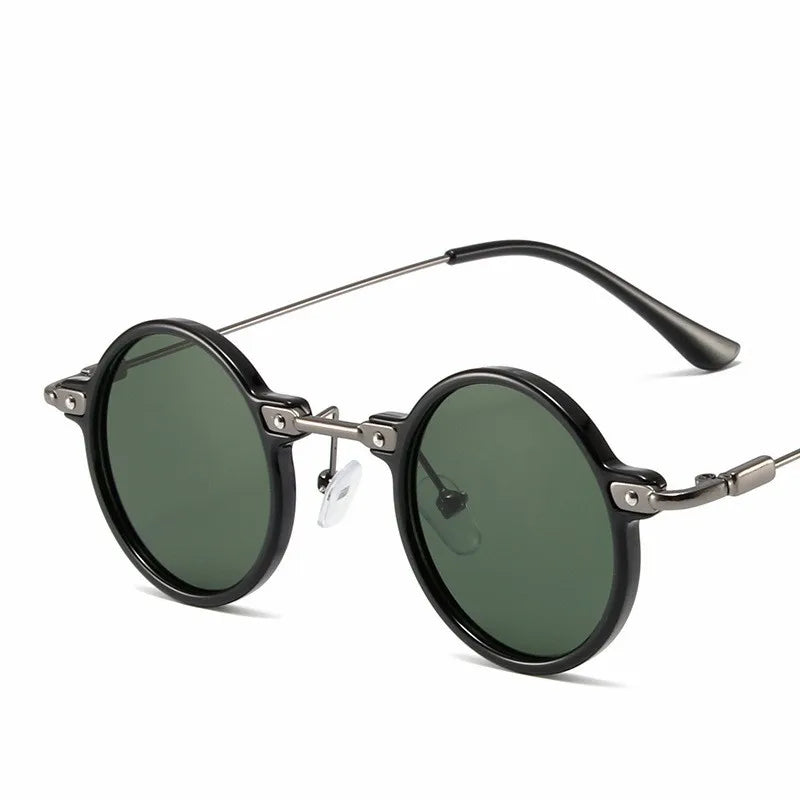Runde Sonnenbrillen für Männer und Frauen, Retro-Steampunk-Sonnenbrillen, Herren- und Damenbrillen, Marken-Designerbrillen, Metallrahmen, Sonnenbrillen, Oculos De Sol