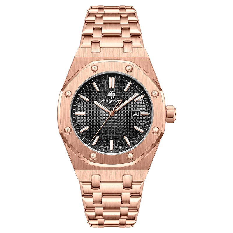 Montre à quartz carrée de luxe PAAZOMU pour homme, étanche, avec date luminescente, montre pour homme en acier inoxydable, montres d'affaires pour homme