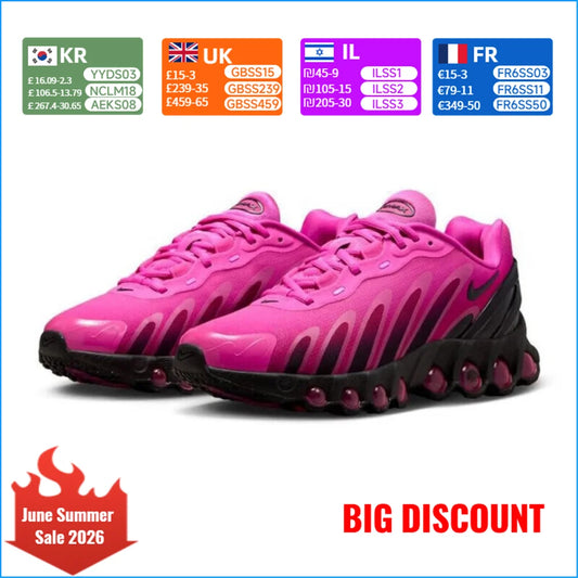 Nike Air Max Dn8 Breathable Support Casual Running Shoes for Women Red/Black HF5509-601