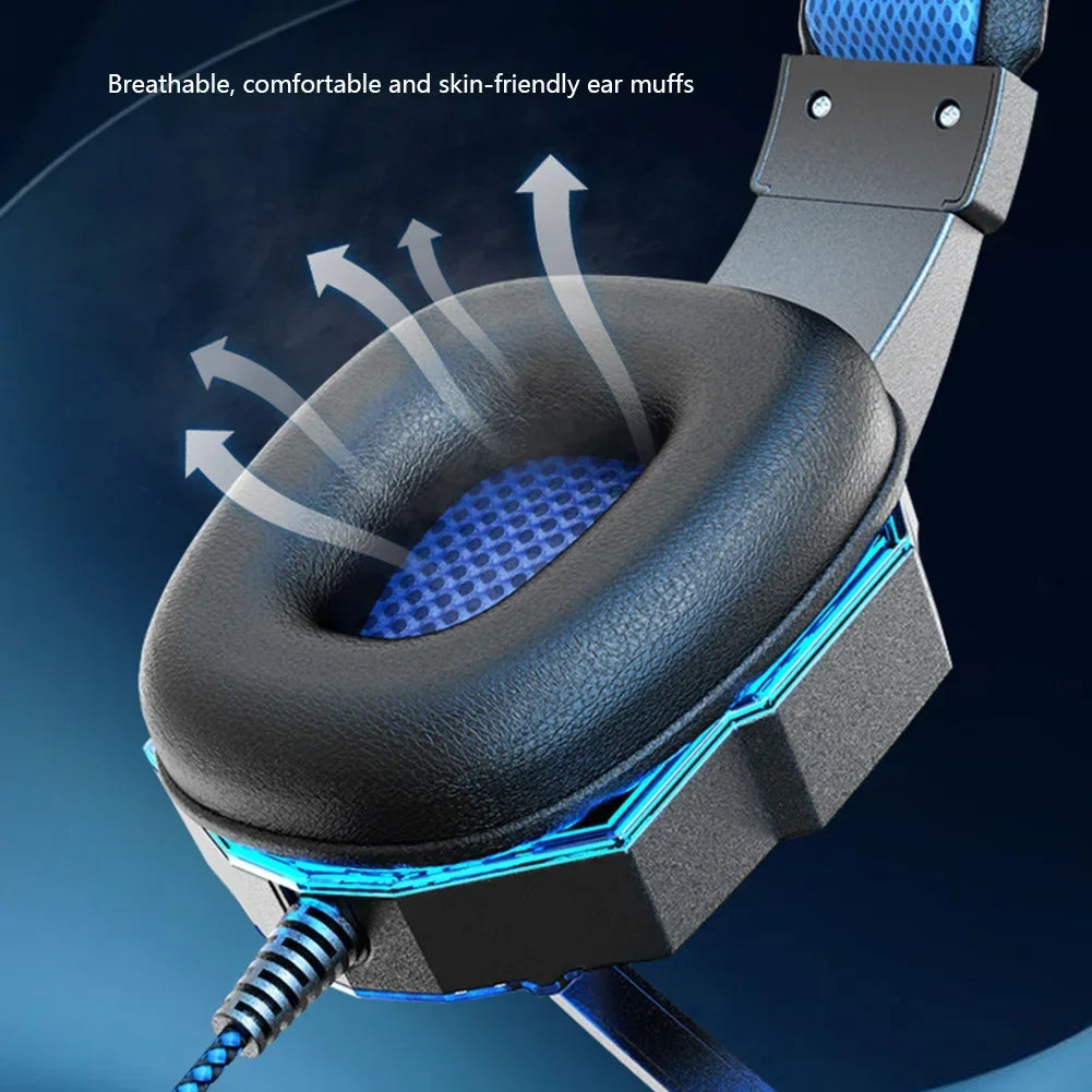 Creative Wired Gaming Headphones High Quality Microphone Led Light Bass Stereo PC Gaming Headset For Computer PS4 PS5 Xbox