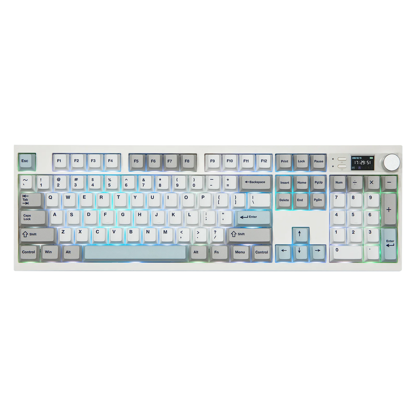 EPOMAKER QK108 QMK/VIA Full-Sized ANSI US Layout Wired/BT/2.4Ghz Wireless Mechanical Keyboard RGB Backlight with 8000mAh Battery