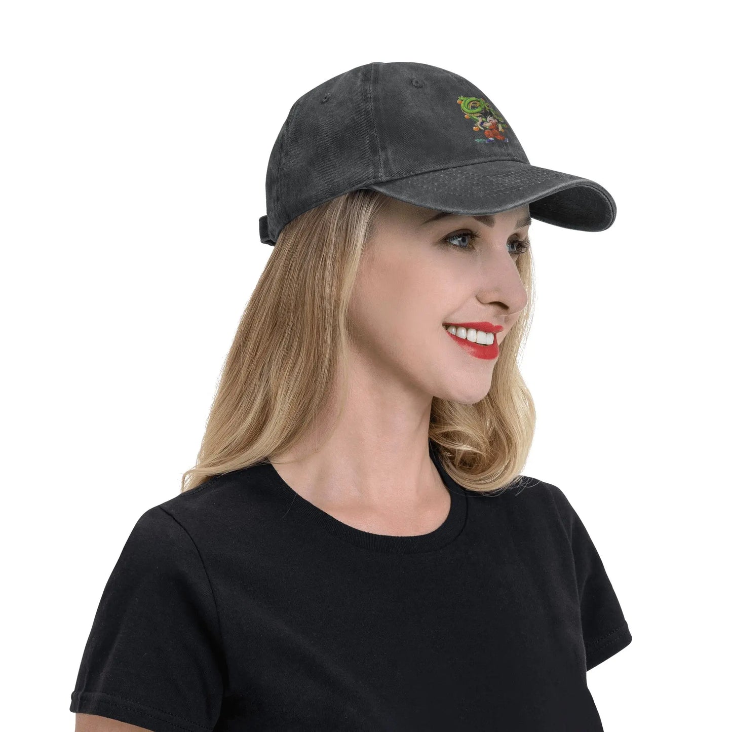 Retro Kamehameha Kid Goku Anime Baseball Caps Unisex Distressed Cotton Headwear Dragon Ball Outdoor Workouts Gift Hats Cap