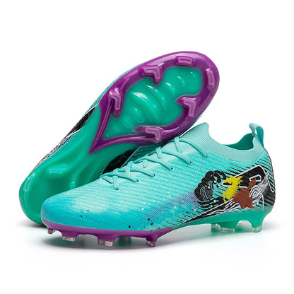Nouvelles chaussures de football pour hommes, chaussures d'entraînement, chaussures de football à crampons longs, crampons de football ultralégers FG antidérapants pour l'extérieur, livraison directe