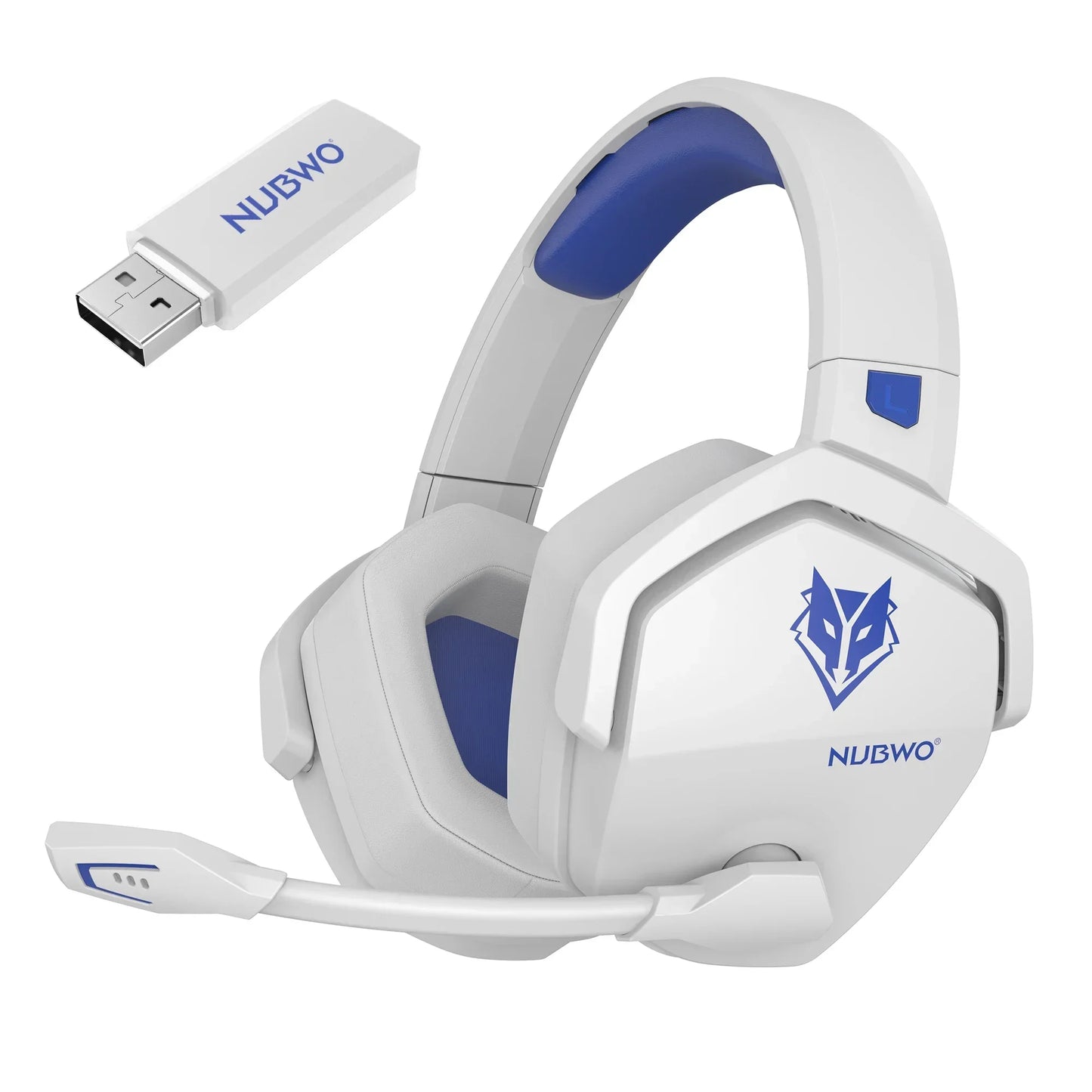 NUBWO G06 Pro Wireless Gaming Headset with Charging Station for Headset and PS5 Controller 17ms Low Latency Dynamic 50mm Drivers