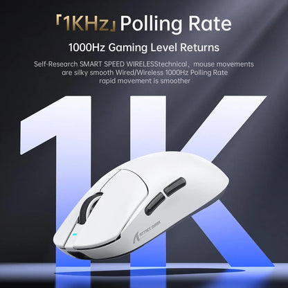 ATTACK SHARK X8 SE 55g Superlight Wireless Gaming Mouse,BK52820 Tri-Mode Mouse,25000DPI,500mAh Battery,5 Programmable Buttons