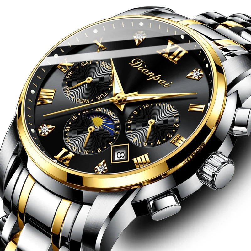 Orologio meccanico automatico da uomo Dianpai – Modello di lusso, impermeabile, multifunzione, dotato di display luminescente, dal design alla moda.