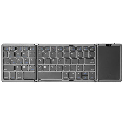 Mini Folding Wireless Bluetooth Keyboard Russian Spanish Arabic Hebrew Portugues with Touchpad for Windows, Android, IOS