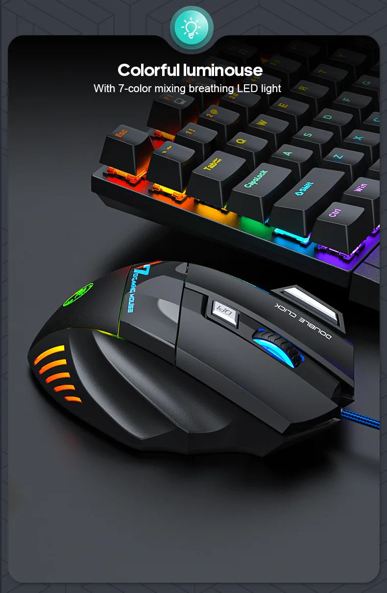 IMICE X7 Optical Gaming Mouse  Adjustable DPI Ergonomic Anti Slip Design Colorful Luminuse Suitable for DesktopComputers  Laptop