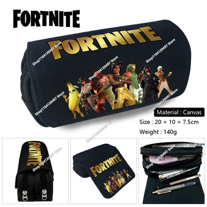 Fortnite Kids Pencil Bag Kawaii Pencil Case Large Capacity Waterproof Handheld Cosplay Pencil Pouch Office Stationary Gift Toy
