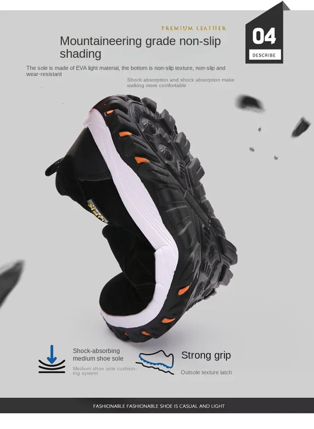 2023 New Outdoor Hiking Camping Light Running Jogging Casual Sports Men's Shoes Non-slip Loafers Hiking Shoes Large Size 38-50