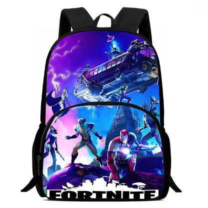 Kids  School Backpack with Front Pocket,  Light Weight Cartoon Fortnite Children Backpack For Age 6-9 , Bags For Boys Girls