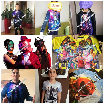 Fortnite Casual Pullover Hooded Sweatshirt Clothes Girls From 2 To 14 Years Children's Clothing Battle Royale Pullover Hoodies