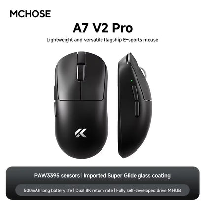 MCHOSE A7 V2 Ultra Wireless Gaming Mouse Pixart3950Ti Flagship Sensor Super 20000FPS for Accurate Tracking Support Web Driver