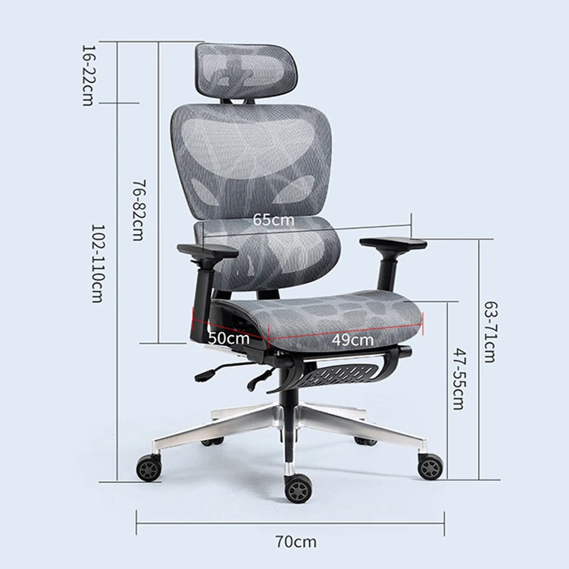 New E07 Pro Ergonomic Chair Sedentary Comfort Office Chair Home Study  Gaming Chair Backrest Adjustable Seat With Footrest