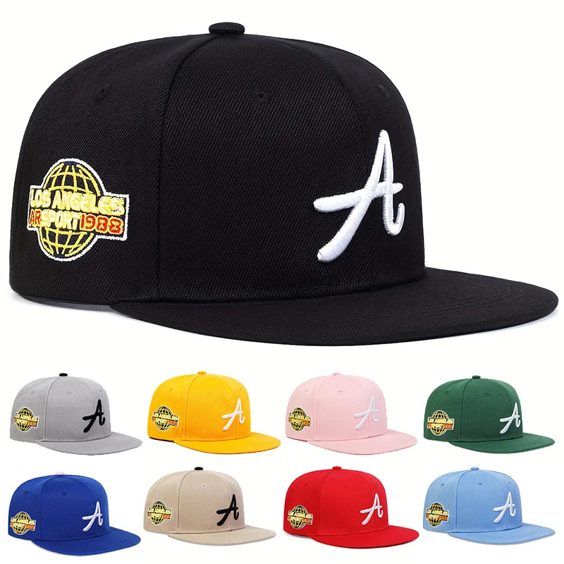 Unisex Gothic Letter Embroidery Hip-hop Hats Spring and Autumn Outdoor Adjustable Casual Hats Sunscreen Hat
