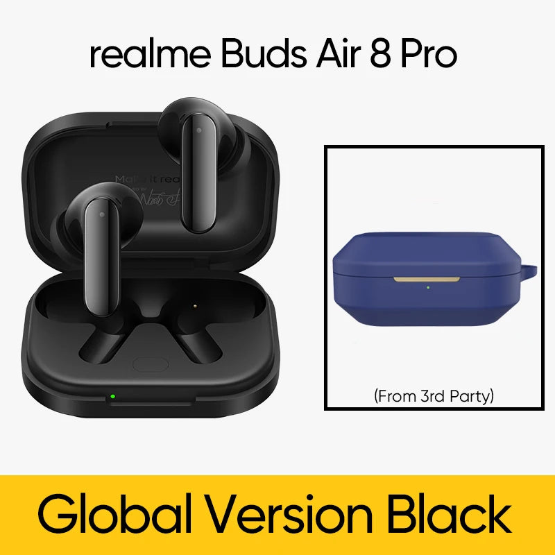realme Buds Air 8 Pro Global Version 55dB Active Noise Cancelling True Wireless Earphone Bluetooth 6.1 LHDC 5.0 TWS Earbuds IP55