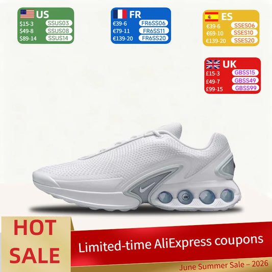 Nike Air Max Dn Mesh Breathable Comfort Shock Absorbing Low-top Casual Shoes for Both Men and Women - White  DV3337-101