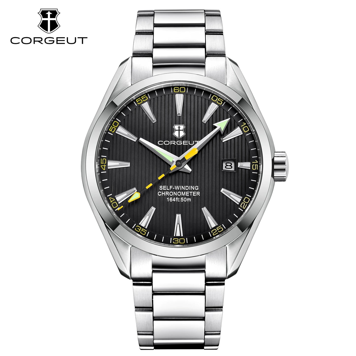 CORGEUT 41mm Luxury NH35 MOVEMENT Watch for Man Sapphire Glass Sport Clock Watch Automatic Relogio Masculino Mechanical Watches