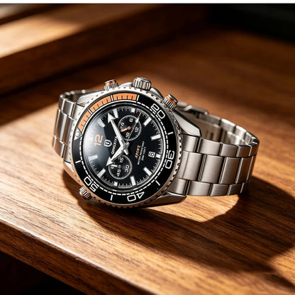 Orologio da polso di lusso da uomo del marchio QINGXIYA, cronografo sportivo impermeabile con data luminosa, orologio al quarzo casual da uomo