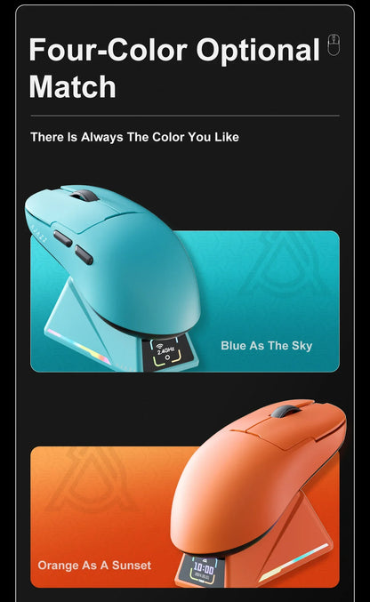 Ajazz AJ159 PRO/APEX Gaming Mouse 8000Hz Rebound Rate Paw3950 Color Screen Magnetic Stand AJ159P Office & Gaming
