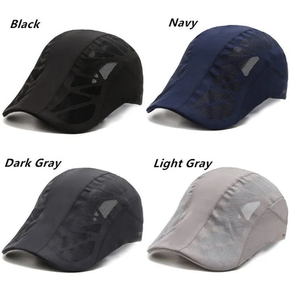 Boné de basebol unissexo com letras impressas, de secagem rápida; chapéus de sol; bonés de malha respirável para atividades ao ar livre no verão; boinas; viseiras; chapéus de golfe