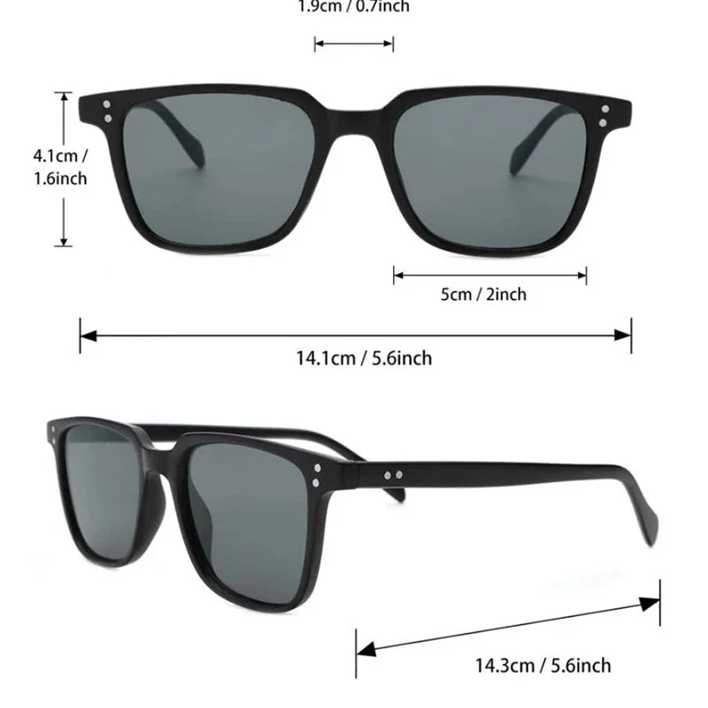 New Square Sunglasses for Men Women 2026 Vintage Fashion Goggle Driving Sun Glasses Frame UV400 Male Eyewear Sunglasses for Men