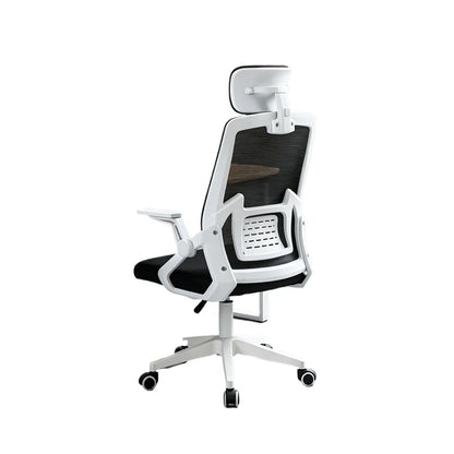 Chaise de bureau ergonomique pour petits espaces avec support lombaire réglable, dossier en maille, chaise de jeu pour le travail à domicile
