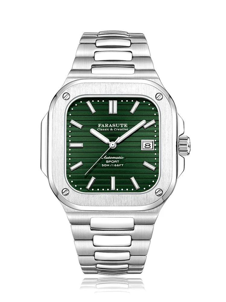 Montre de luxe automatique pour homme FARASUTE, mouvement Miyota9019, ultra-fine (8,9 mm), luminescente, étanche à 5 ATM