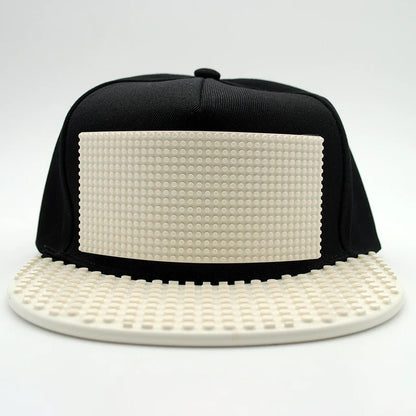 Cartoon Patchwork Baseball Caps DIY Blocks Snapback Hats Hip Hop Hat for Men Women Detachable Pixels Dad Hats Cap Kids Adults