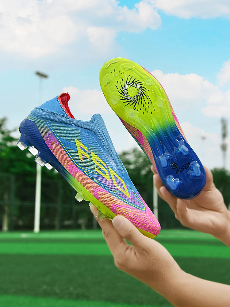Botas de fútbol para hombre New Society para césped, tenis deportivos para adulto, transpirables y ultraligeras, zapatillas de fútbol para exteriores