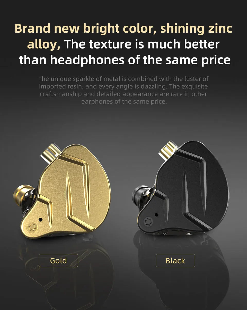 KZ ZSN PRO X Metal In Ear Earphone 1BA 1DD Hybrid Drive HIFI Sport Noise Cancelling Earbud Headset KZ ZSNPROX ZES ZEXPRO DQ6S