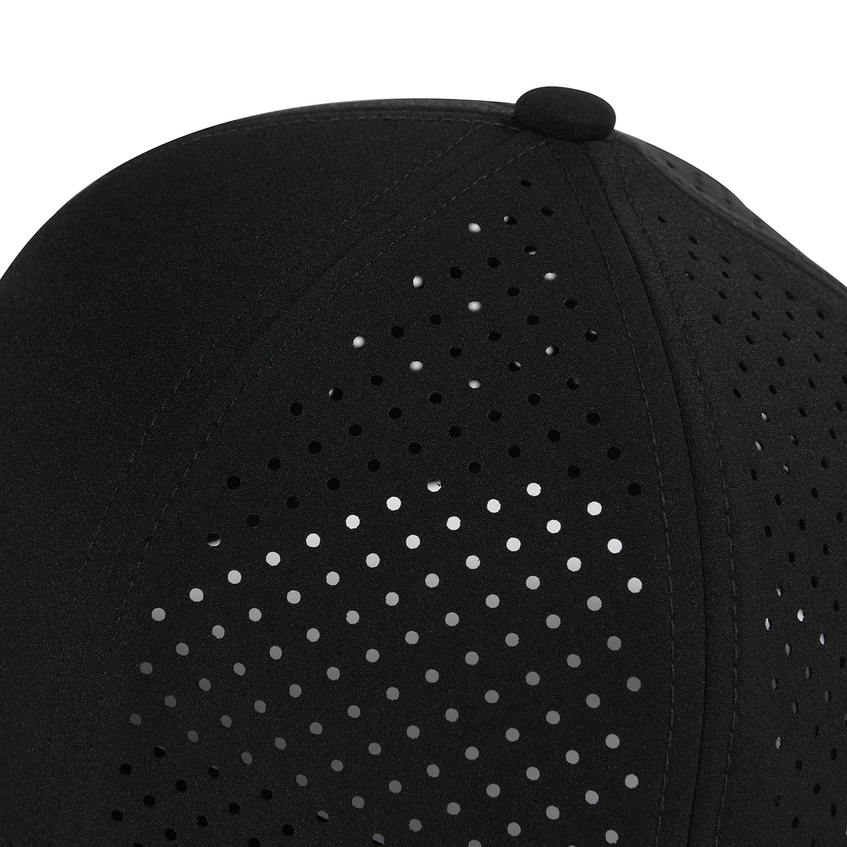 VOBOOM Men Quick Dry Baseball Cap Laser Cut Mesh Ball Curved Brim Snapback Hat Outdoor Running Travel Black Hat
