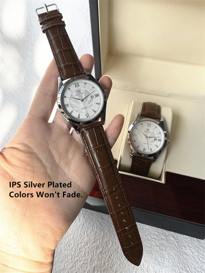 PABLO RAEZ Photos réelles Montre-bracelet de luxe pour homme Étanche Diamants Date Cuir Quartz Mode