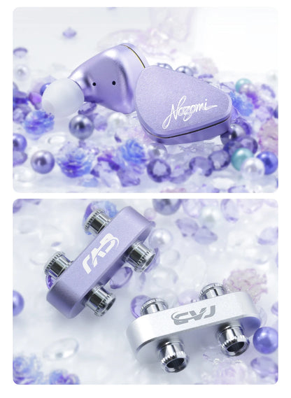 CVJ NOZOMI 2DD+1PD New Planar In-Ear Earphones Interchangeable Panel Nozzle 3 Unit Earbuds for Music And Gaming