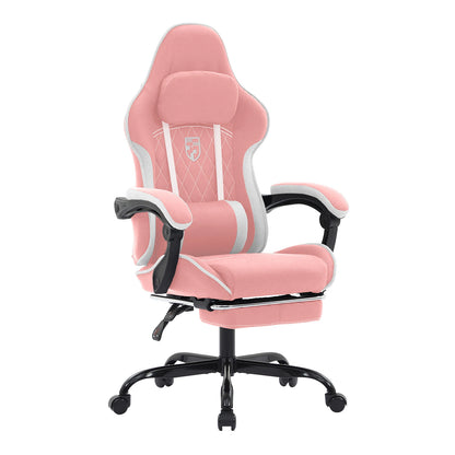 Gaming Chair with Footrest Gamer Chairs Ergonomic with Lumbar Cushion Headrest Gaming Chair Height Adjustable Computer Chair