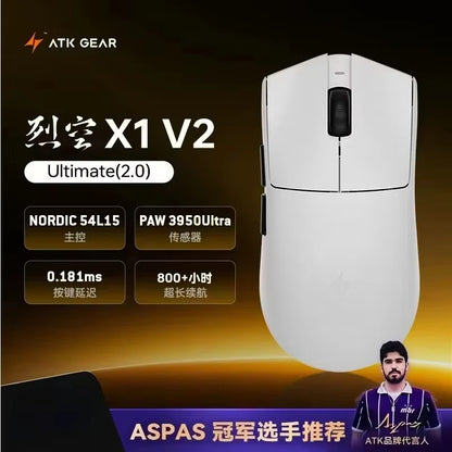 ATK Blazing Sky X1/X1V2 Mouse Gamer Wireless 8K Low Latency Lightweight FPS Liekong E-sports Gaming Mouse Custom Pc Accessories
