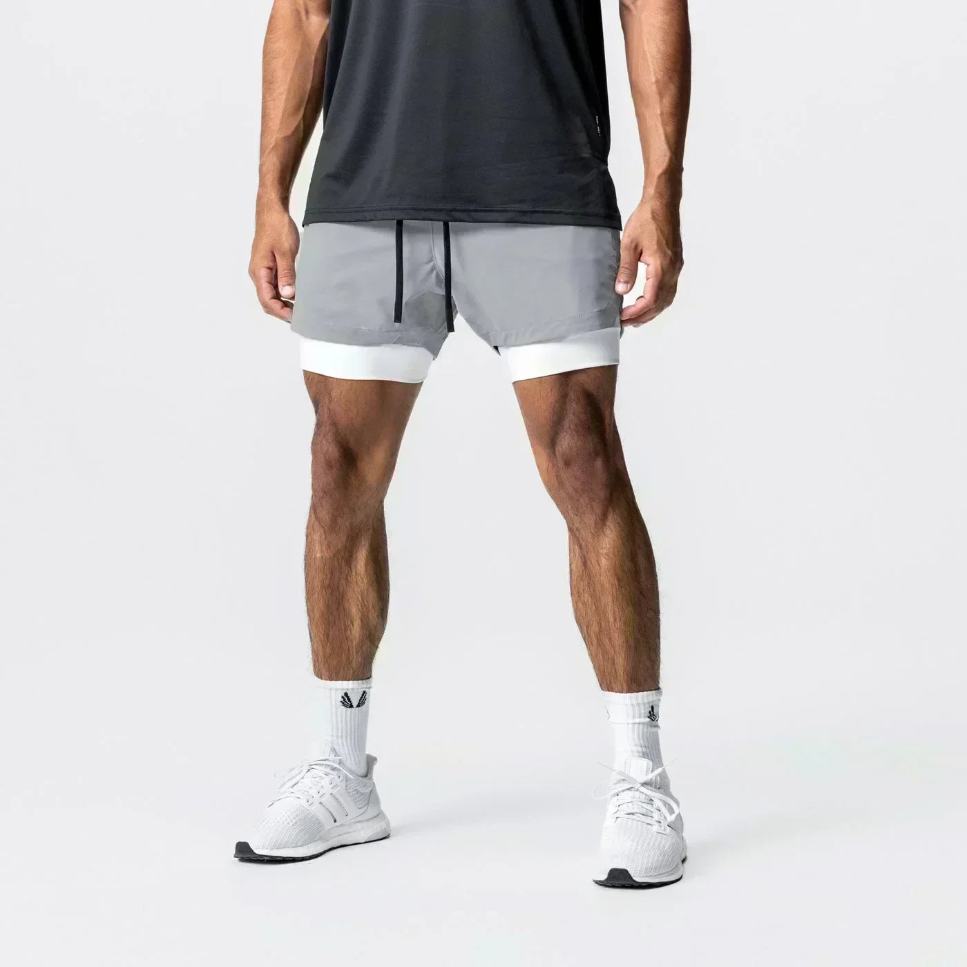 Anime Demon Slayer Gym Shorts Man Quick Dry Pants Double-layer 2 in 1 Shorts Y2k Sportswear Summer 2026 Breathable Streetwear